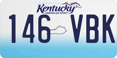 KY license plate 146VBK