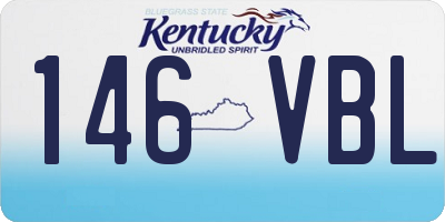 KY license plate 146VBL