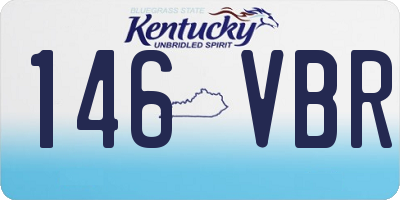 KY license plate 146VBR