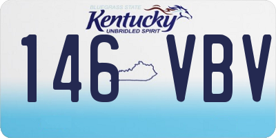 KY license plate 146VBV