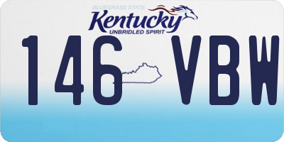 KY license plate 146VBW