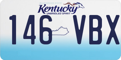 KY license plate 146VBX