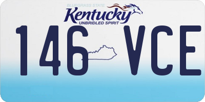 KY license plate 146VCE