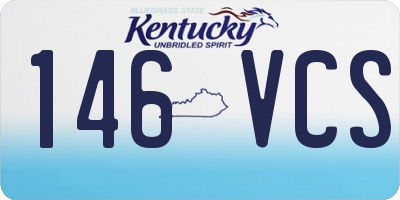 KY license plate 146VCS