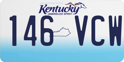 KY license plate 146VCW
