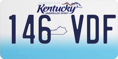 KY license plate 146VDF