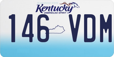 KY license plate 146VDM