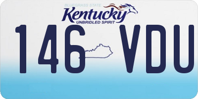 KY license plate 146VDU