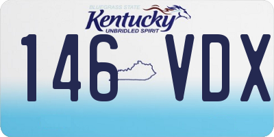 KY license plate 146VDX