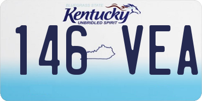 KY license plate 146VEA