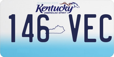 KY license plate 146VEC