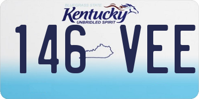 KY license plate 146VEE