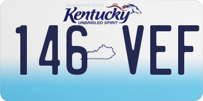 KY license plate 146VEF
