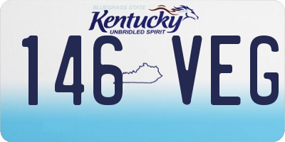 KY license plate 146VEG
