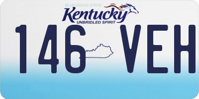 KY license plate 146VEH