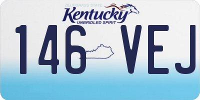 KY license plate 146VEJ