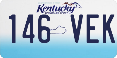 KY license plate 146VEK