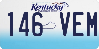 KY license plate 146VEM