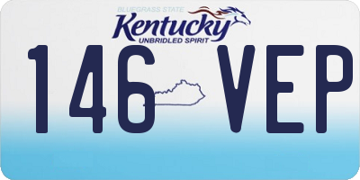 KY license plate 146VEP