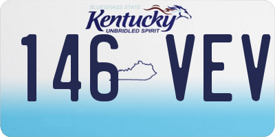 KY license plate 146VEV