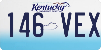 KY license plate 146VEX