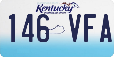KY license plate 146VFA