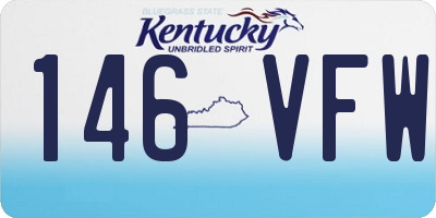 KY license plate 146VFW