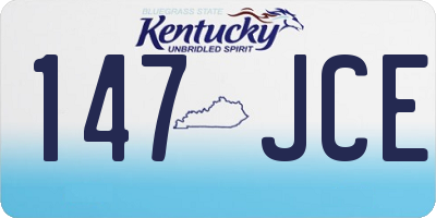 KY license plate 147JCE