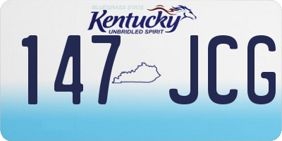 KY license plate 147JCG