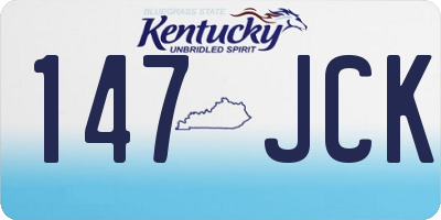 KY license plate 147JCK