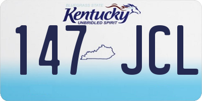 KY license plate 147JCL