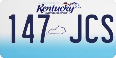 KY license plate 147JCS