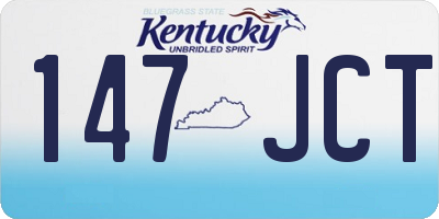 KY license plate 147JCT