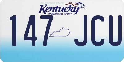 KY license plate 147JCU