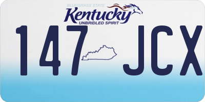 KY license plate 147JCX