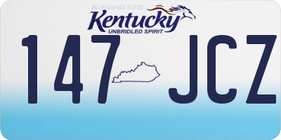 KY license plate 147JCZ