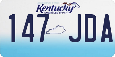 KY license plate 147JDA