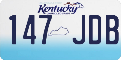 KY license plate 147JDB