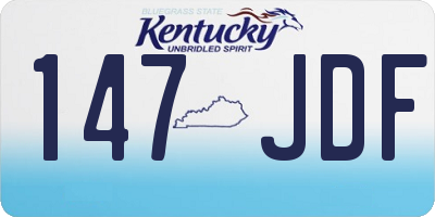 KY license plate 147JDF