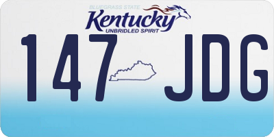 KY license plate 147JDG