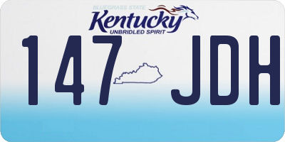KY license plate 147JDH