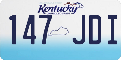 KY license plate 147JDI