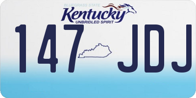 KY license plate 147JDJ