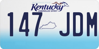 KY license plate 147JDM