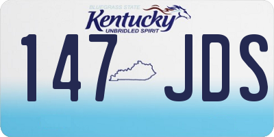 KY license plate 147JDS