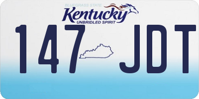 KY license plate 147JDT