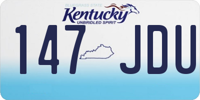 KY license plate 147JDU