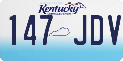 KY license plate 147JDV