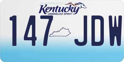 KY license plate 147JDW