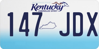 KY license plate 147JDX